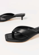 swatch_Black Leather Tony Bianco tropic heeled thong