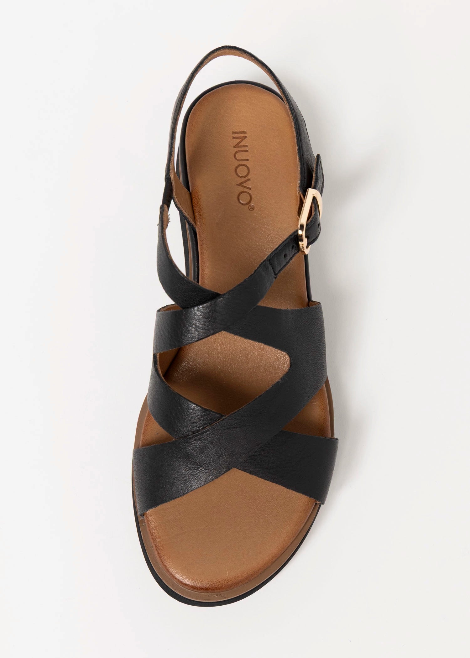 swatch_Black Leather inuovo platform sport sandal