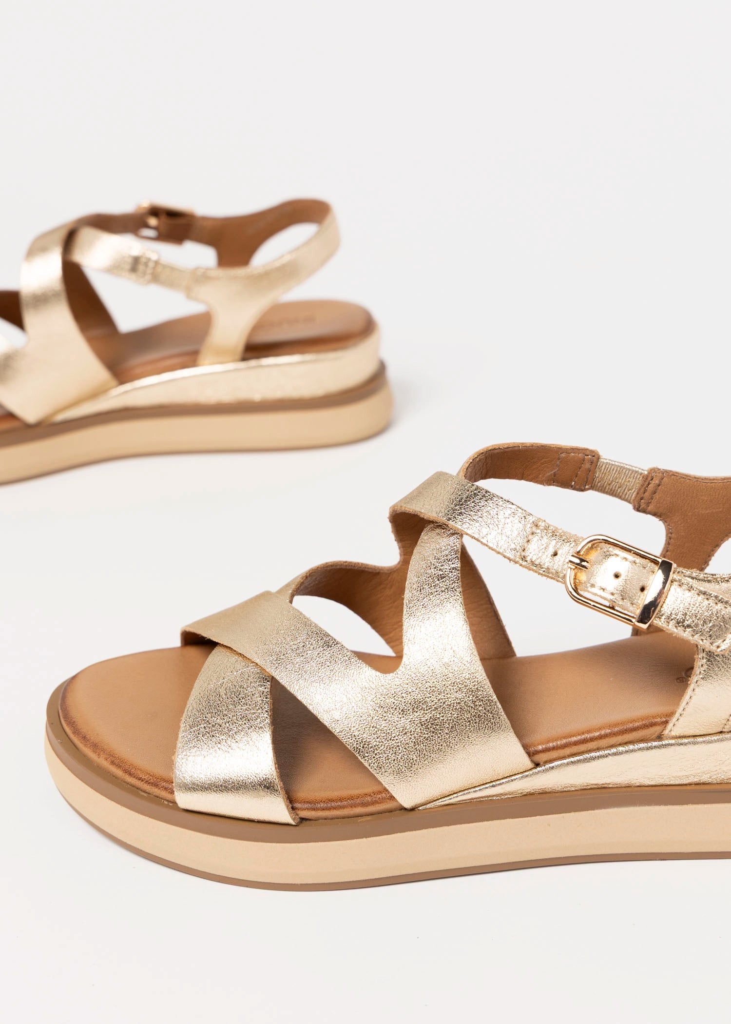 swatch_Gold Leather inuovo platform sport sandal