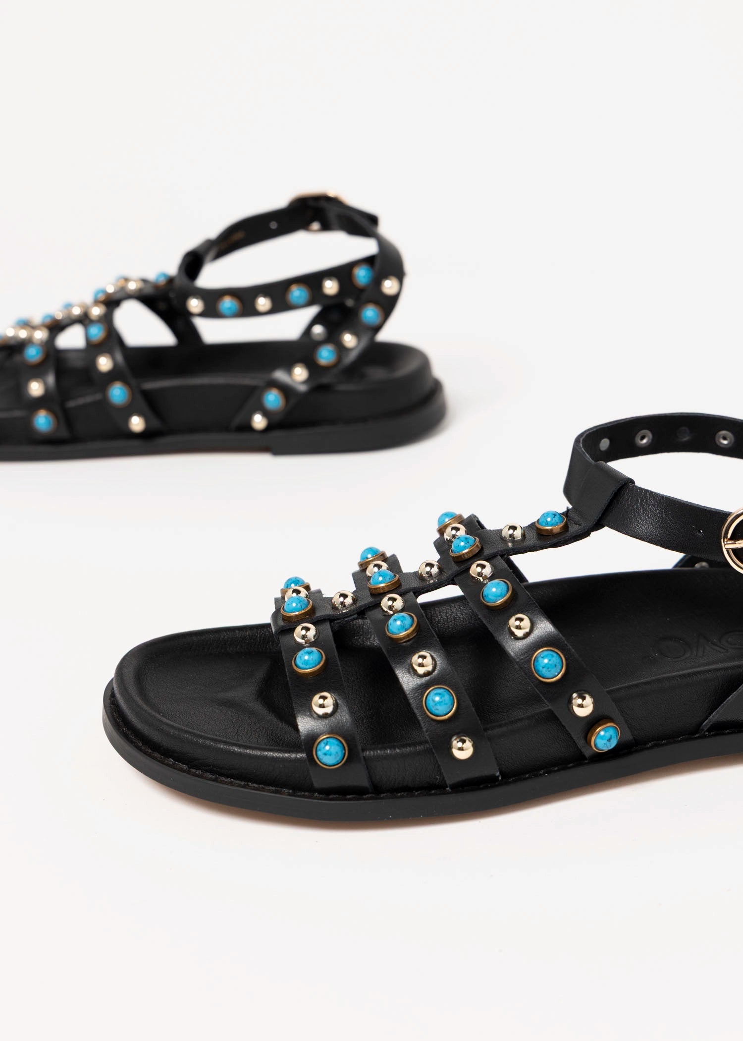 swatch_Black inuovo studded fisherman sandal