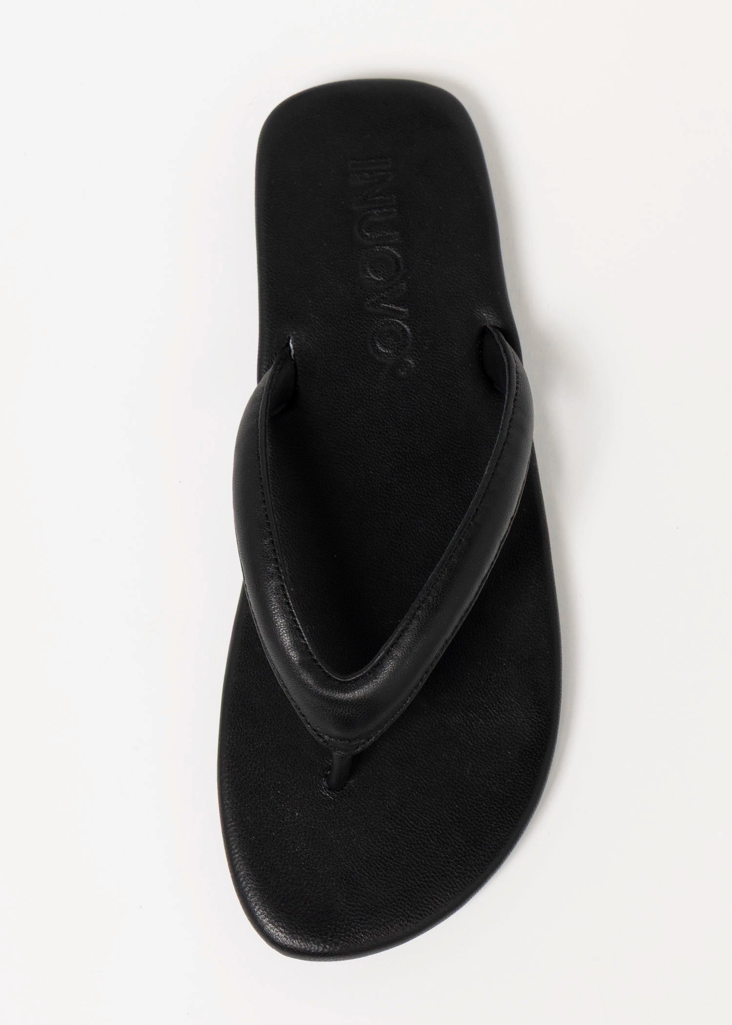 swatch_Black Leather inuovo flat thong sandal