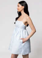 swatch_Light Blue babydoll mini dress