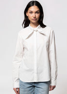 swatch_Off White tie neck button down shirt