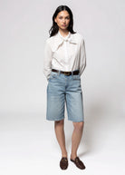 swatch_Off White tie neck button down shirt