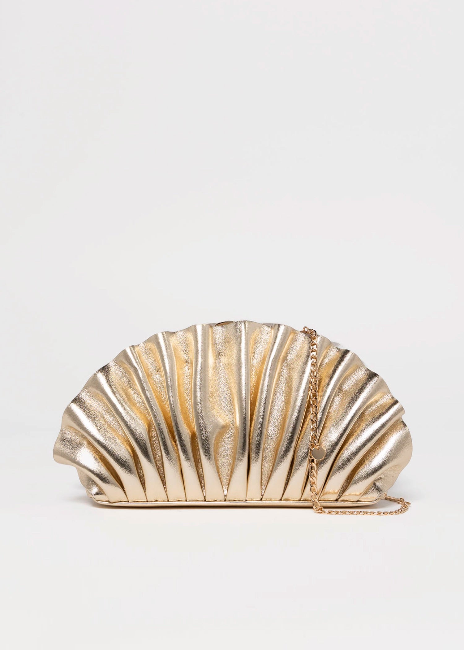 swatch_Gold olga berg hollie pleated clutch