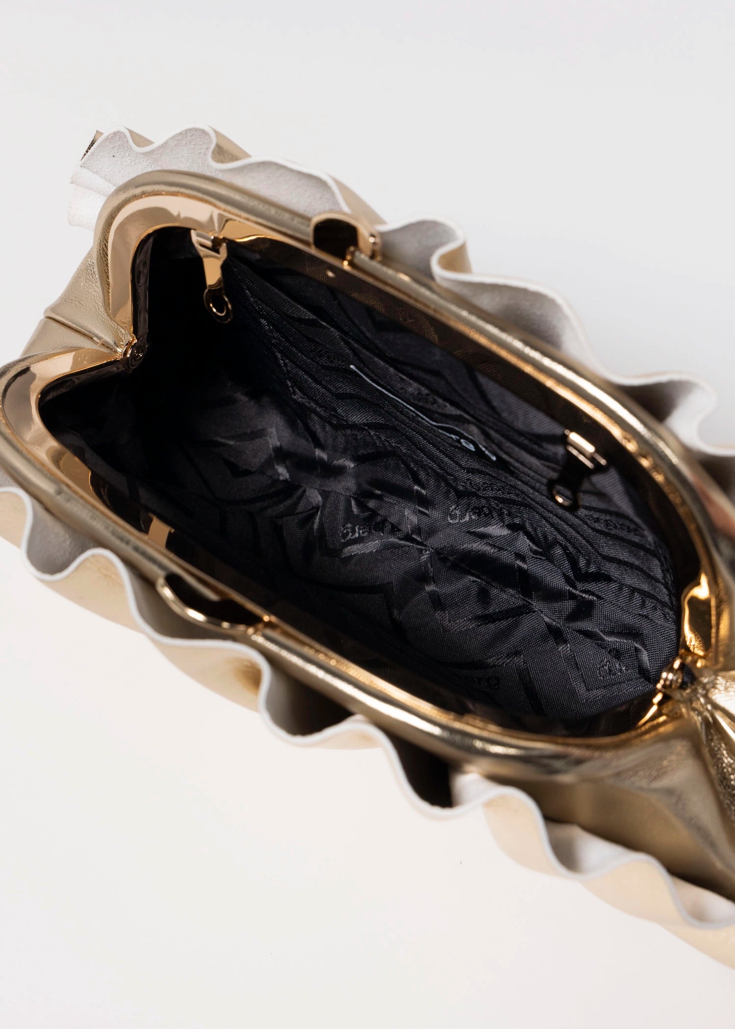 swatch_Gold olga berg hollie pleated clutch