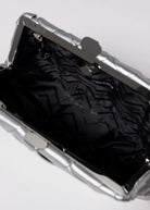 swatch_Silver olga berg quinn woven leather clutch