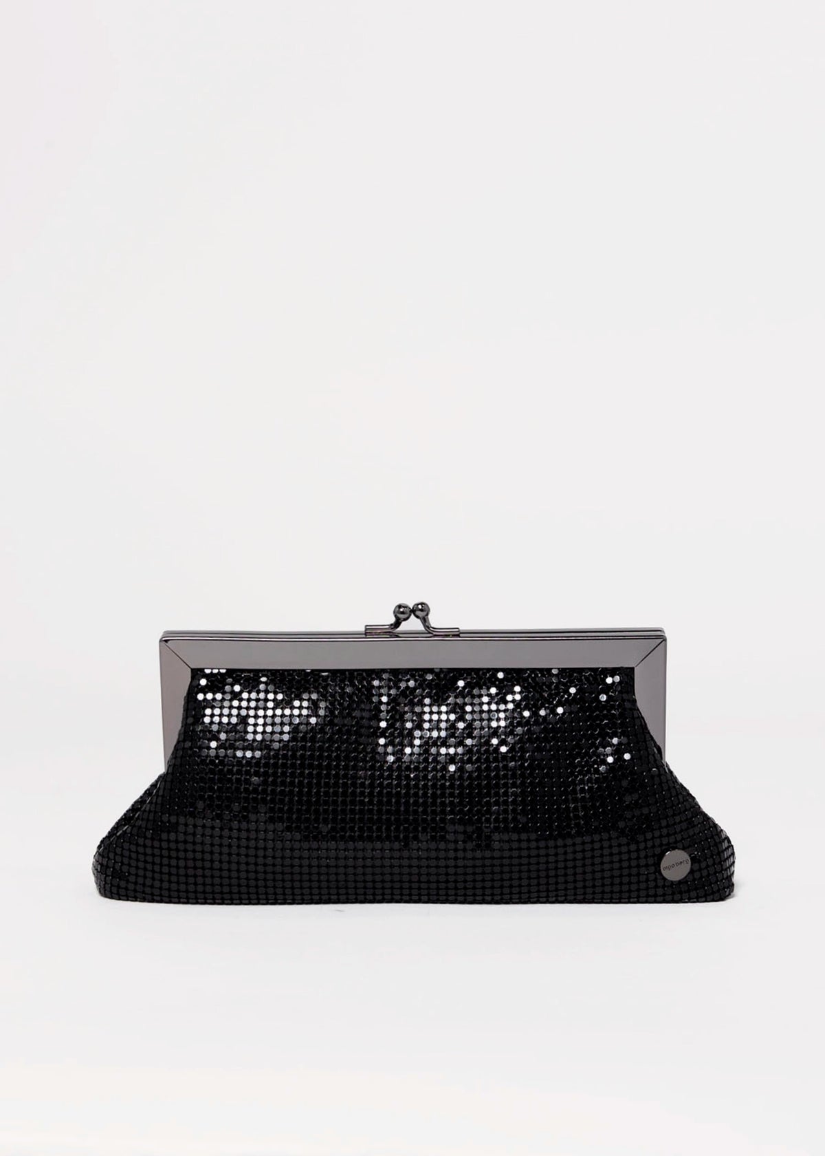 swatch_Black olga berg zara mesh frame clutch