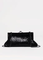 swatch_Black olga berg zara mesh frame clutch