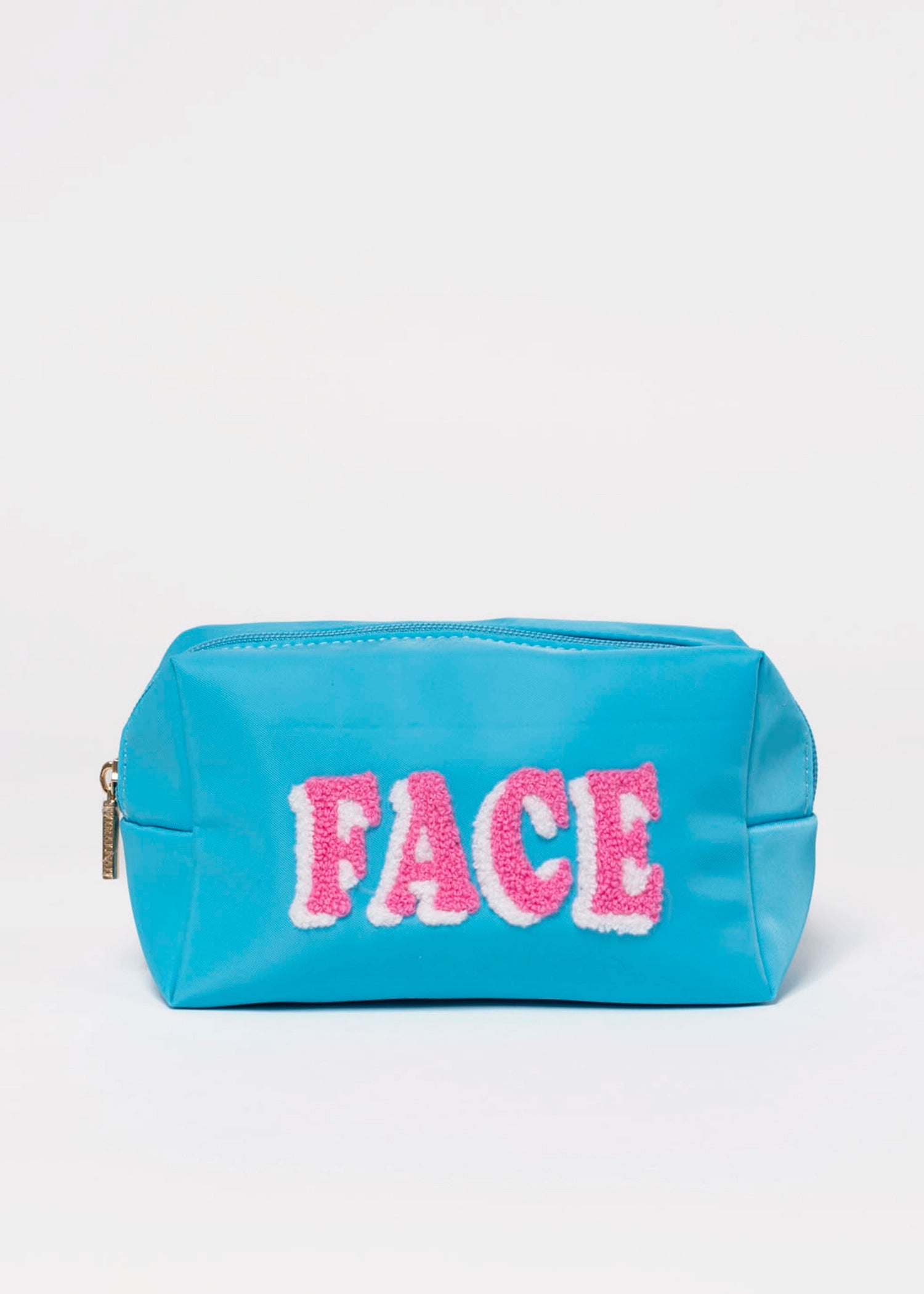 swatch_Face blue zipper pouch