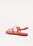 swatch_Red Leather marc fisher elysha flat sandal