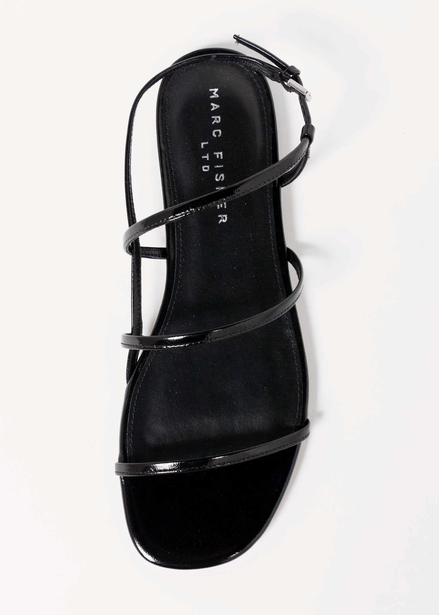 swatch_Black Leather marc fisher elysha flat sandal