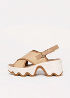swatch_Beige Raffia sorel kinetic aura platform sandal