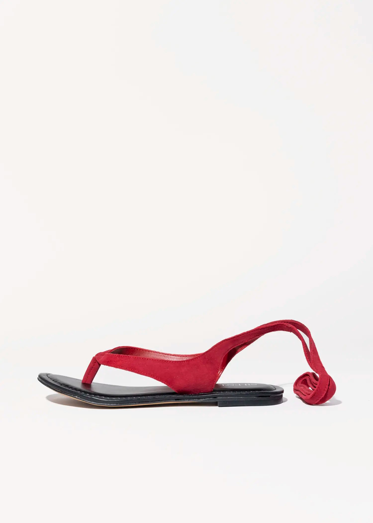 swatch_red alicia thong sandal flat sandals