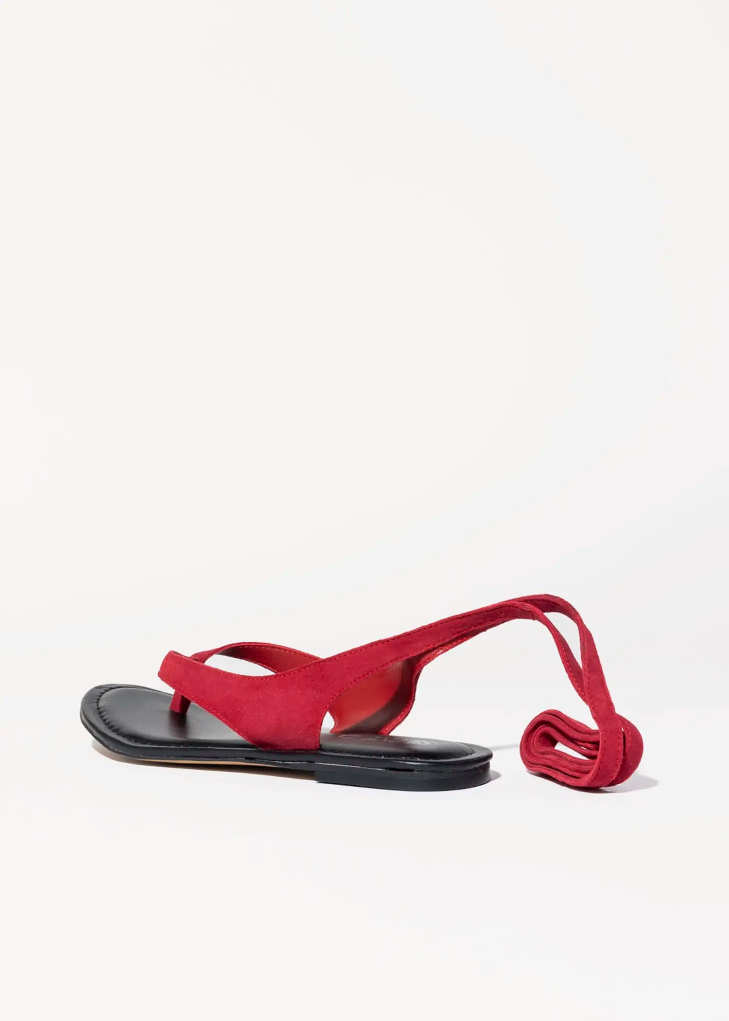 swatch_red alicia thong sandal flat sandals