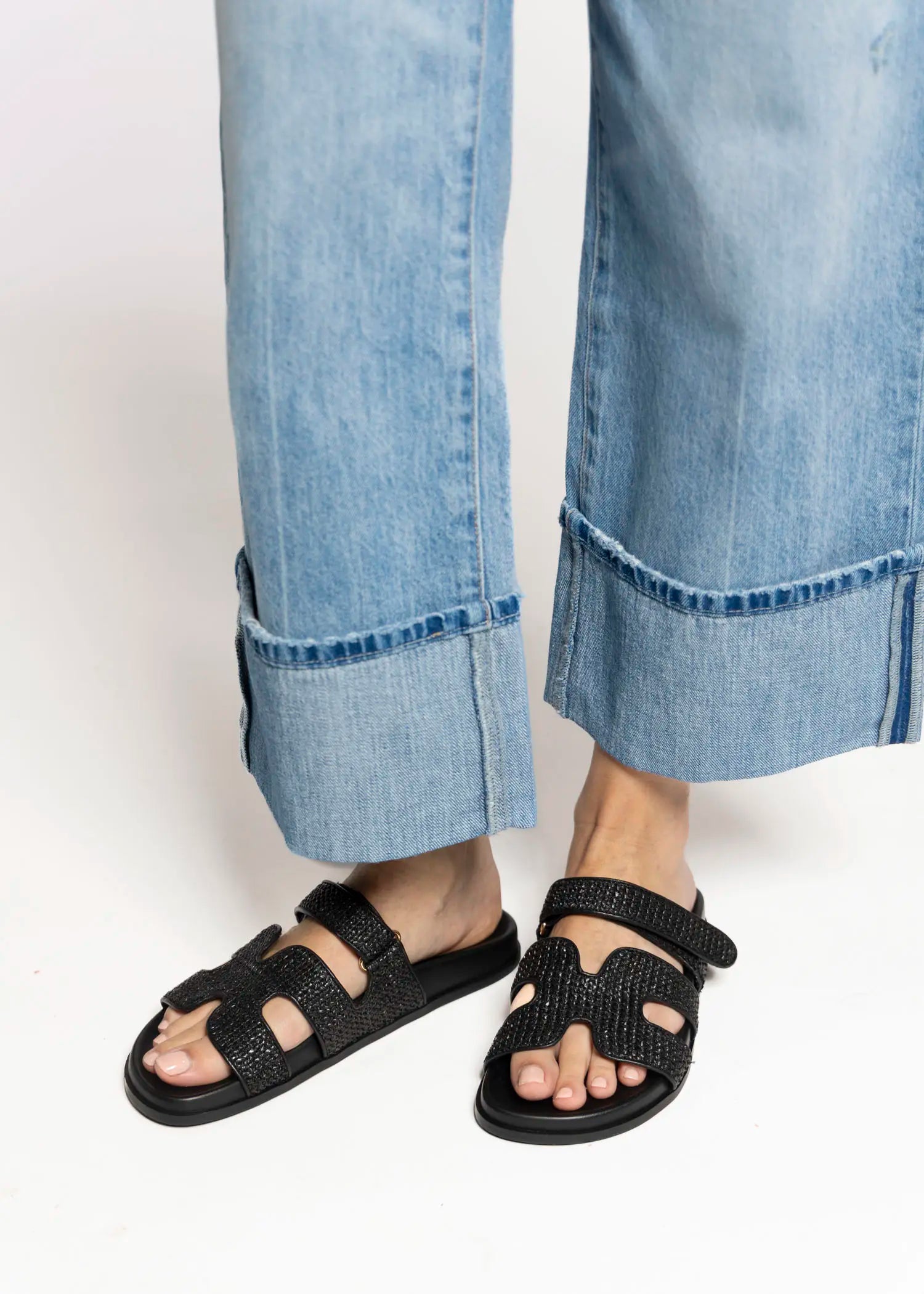 swatch_black hayzlen slide sandal flat sandals