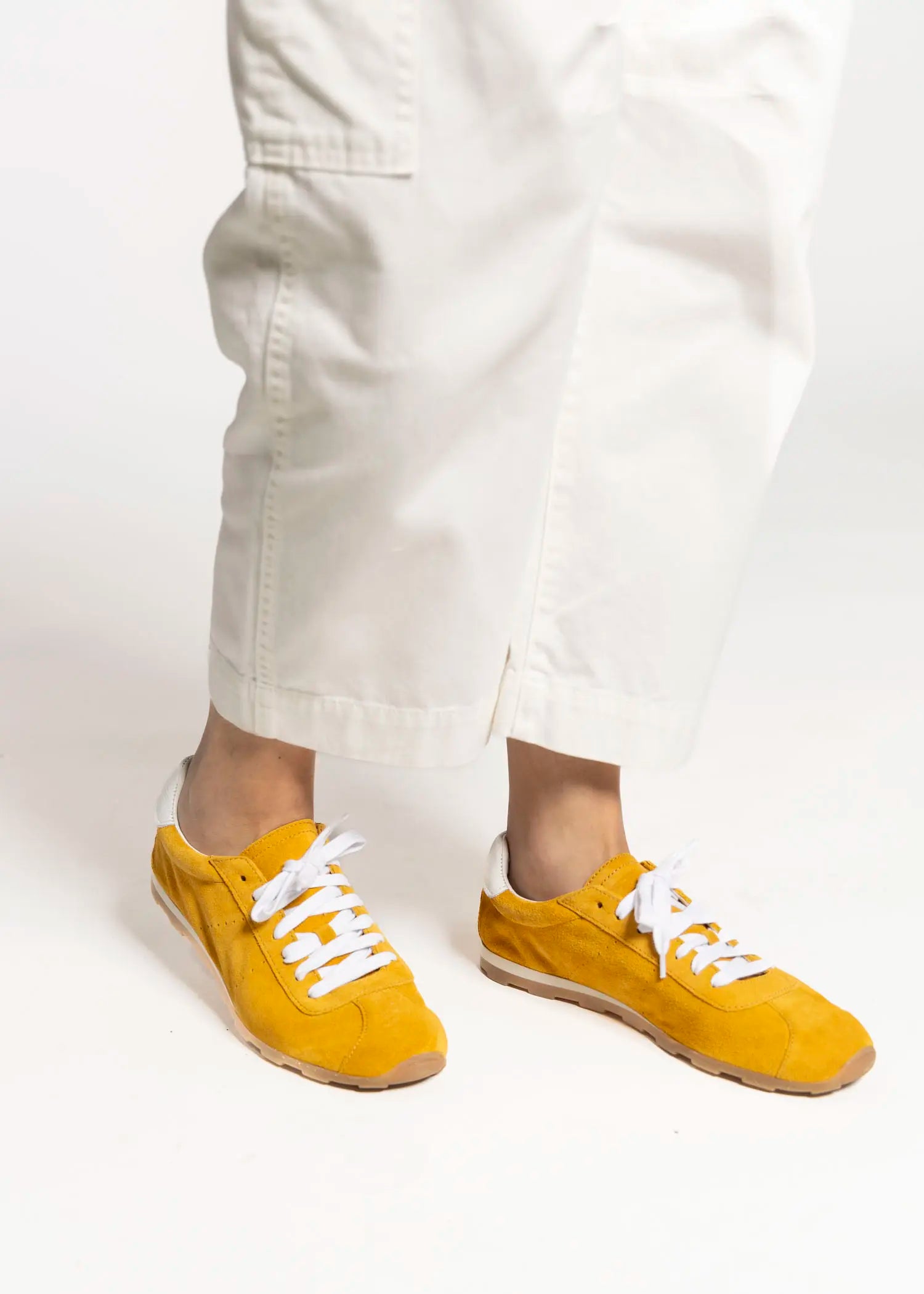 swatch_yellow suede ballet sneaker shoes