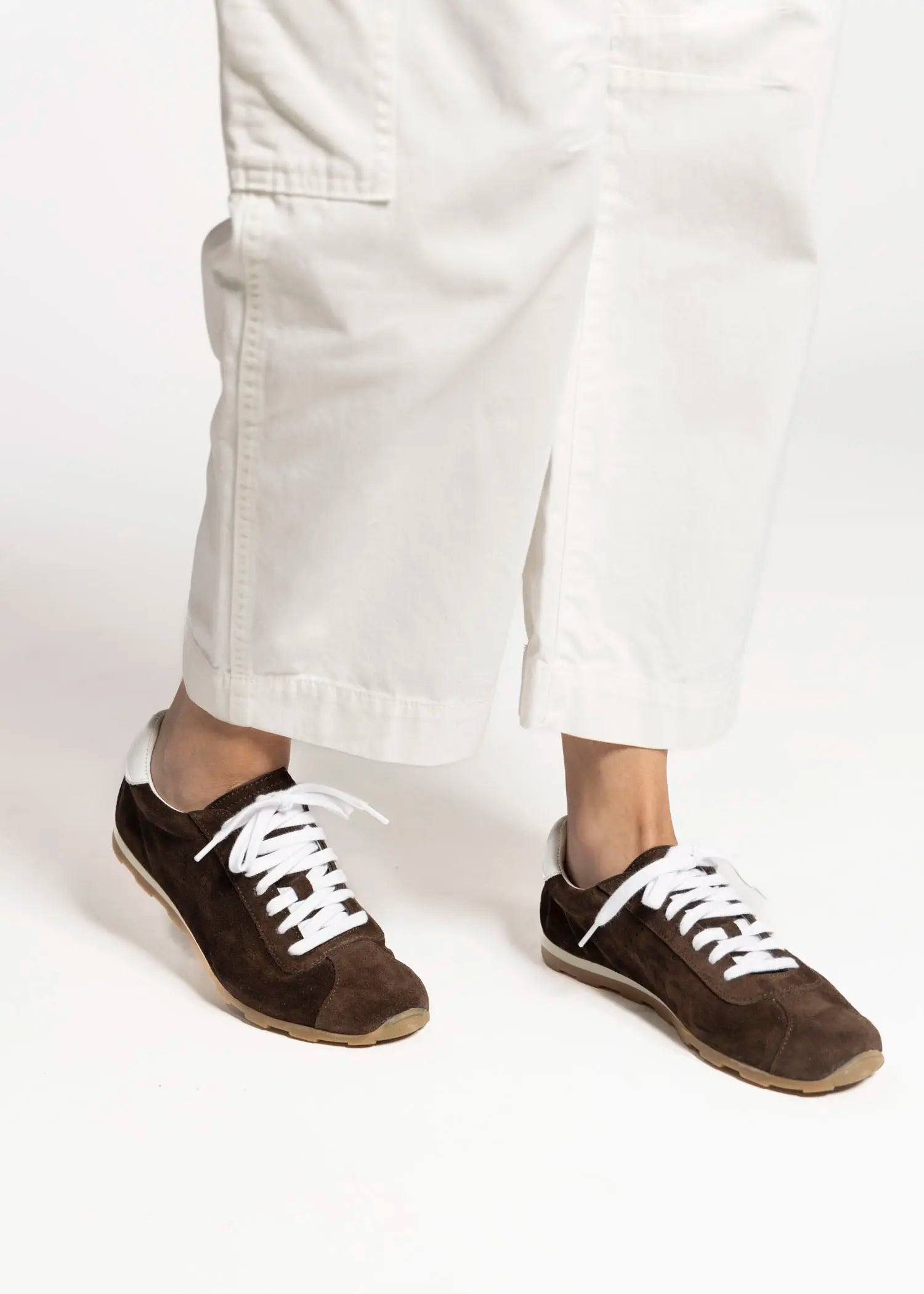 swatch_brown suede ballet sneaker shoes