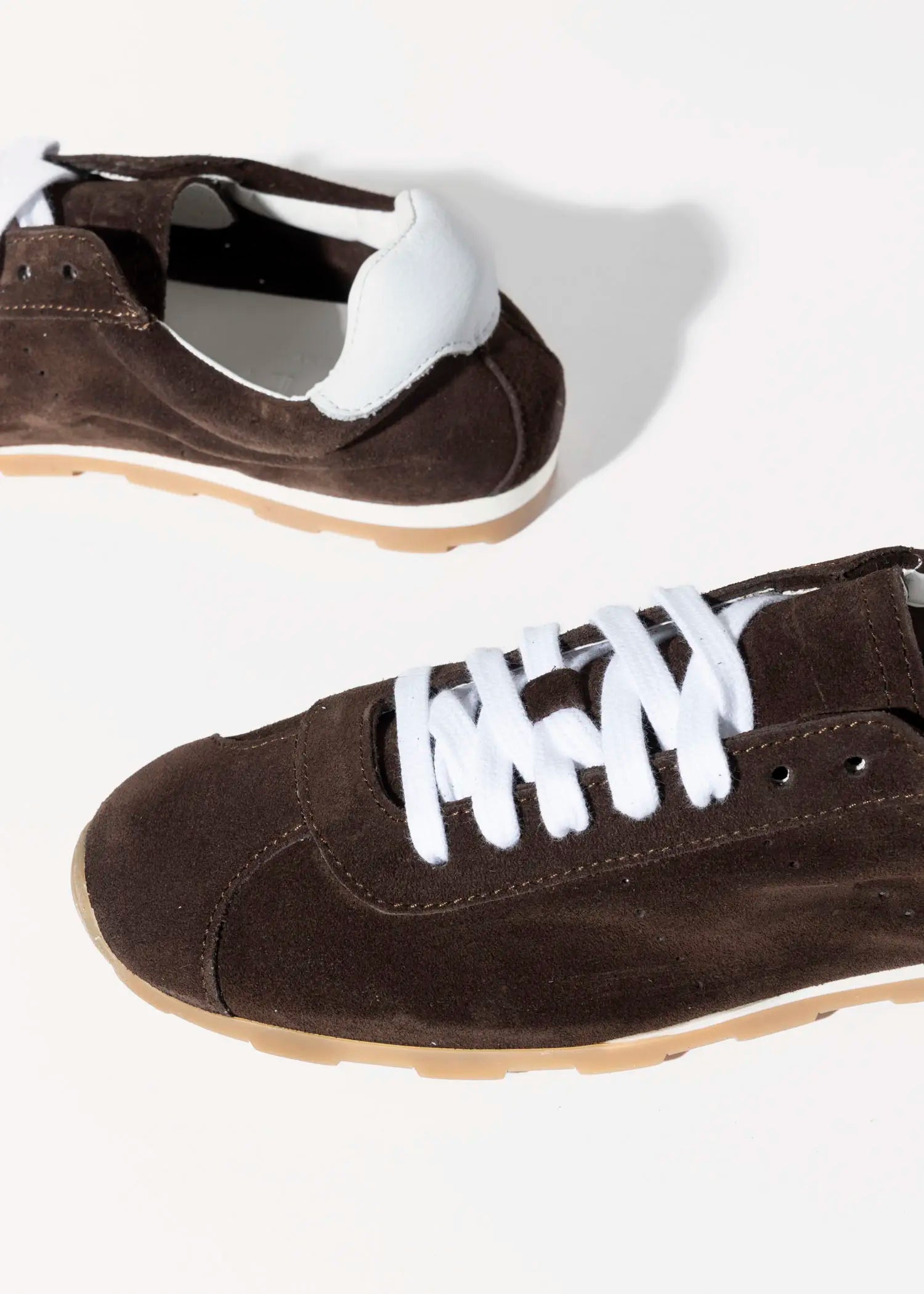 swatch_brown suede ballet sneaker shoes