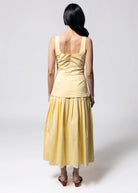 swatch_Yellow drop waist maxi dress