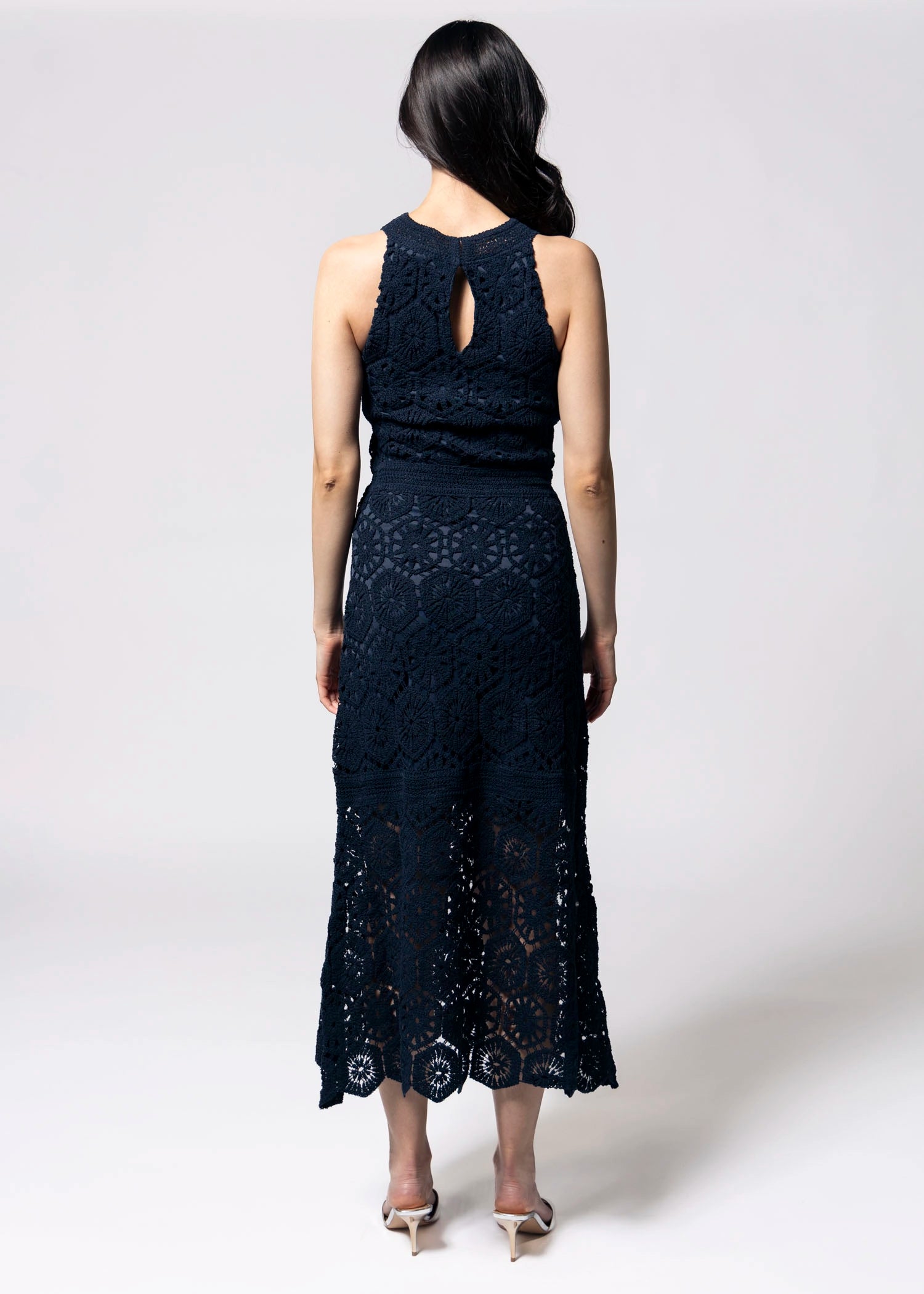 swatch_Navy fifteen twenty londyn crochet midi dress