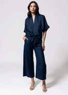 swatch_Navy fifteen twenty janice tie-front top