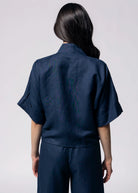 swatch_Navy fifteen twenty janice tie-front top