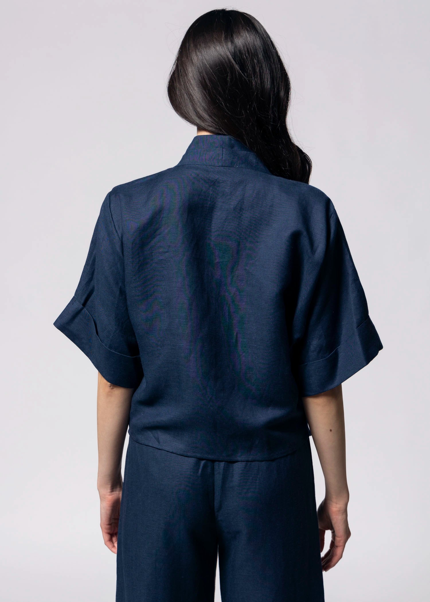 swatch_Navy fifteen twenty janice tie-front top