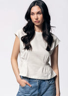 swatch_White gathered t-shirt