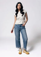 swatch_White gathered t-shirt