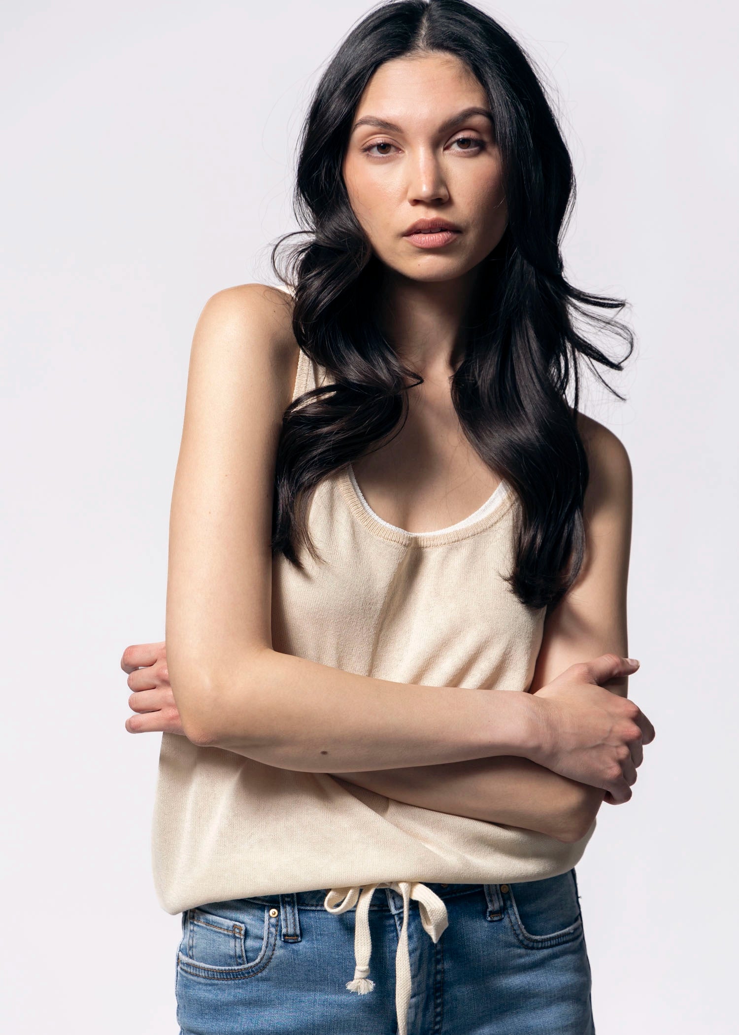 swatch_Light Taupe double layer sheer tank