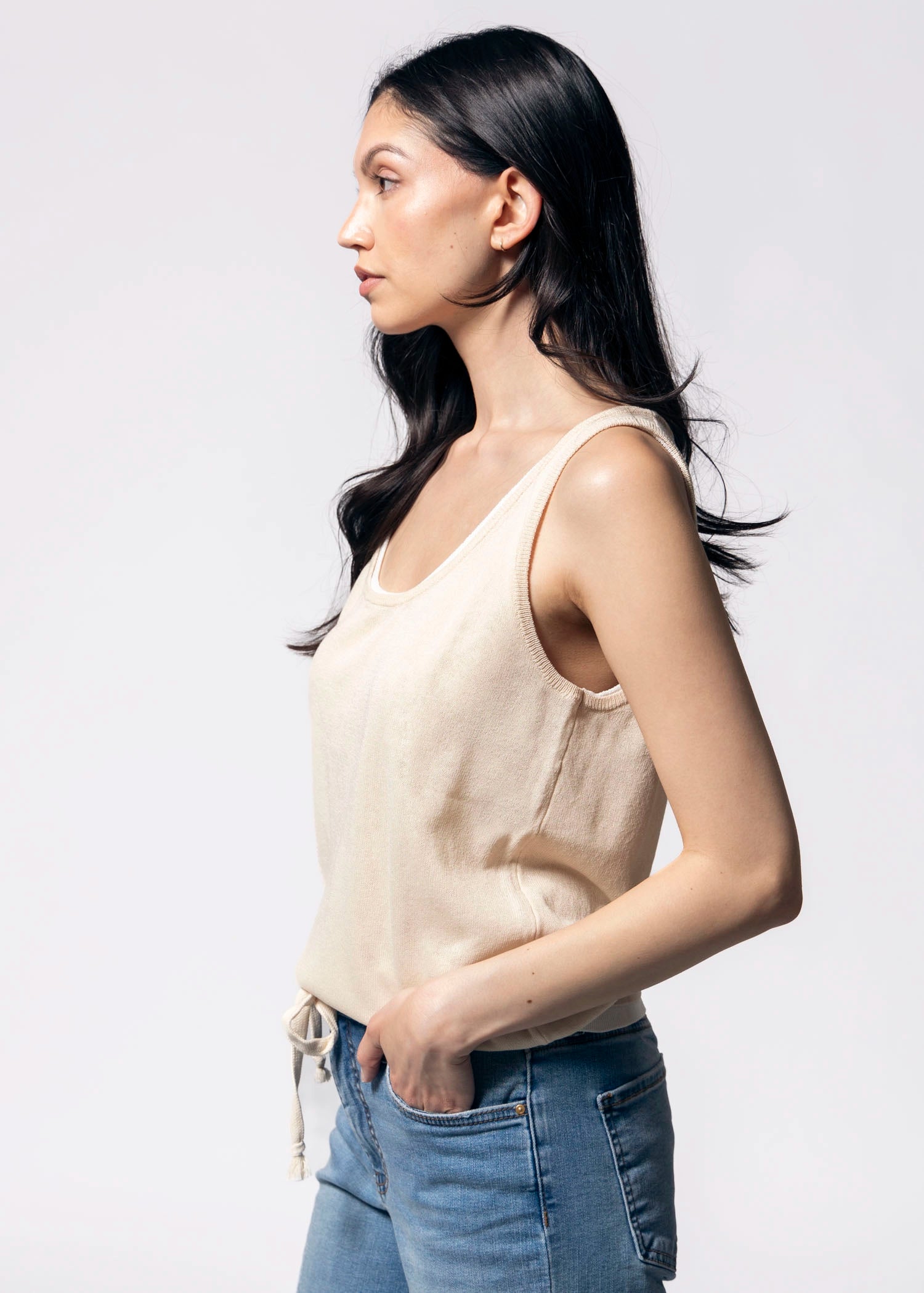 swatch_Light Taupe double layer sheer tank