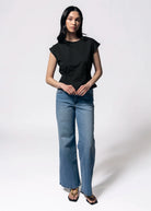 swatch_Black gathered t-shirt