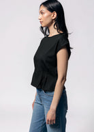 swatch_Black gathered t-shirt