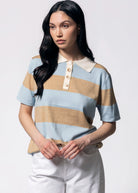 swatch_Toffee Blue striped knit polo