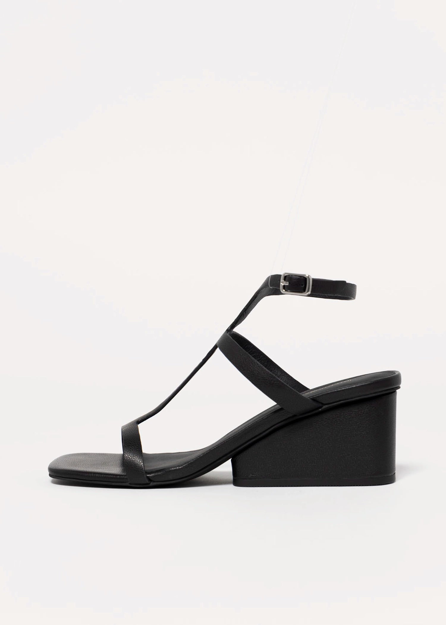 swatch_Black Leather intentionally blank semy wedge sandal