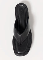 swatch_Black Leather vagabond danya platform thong sandal