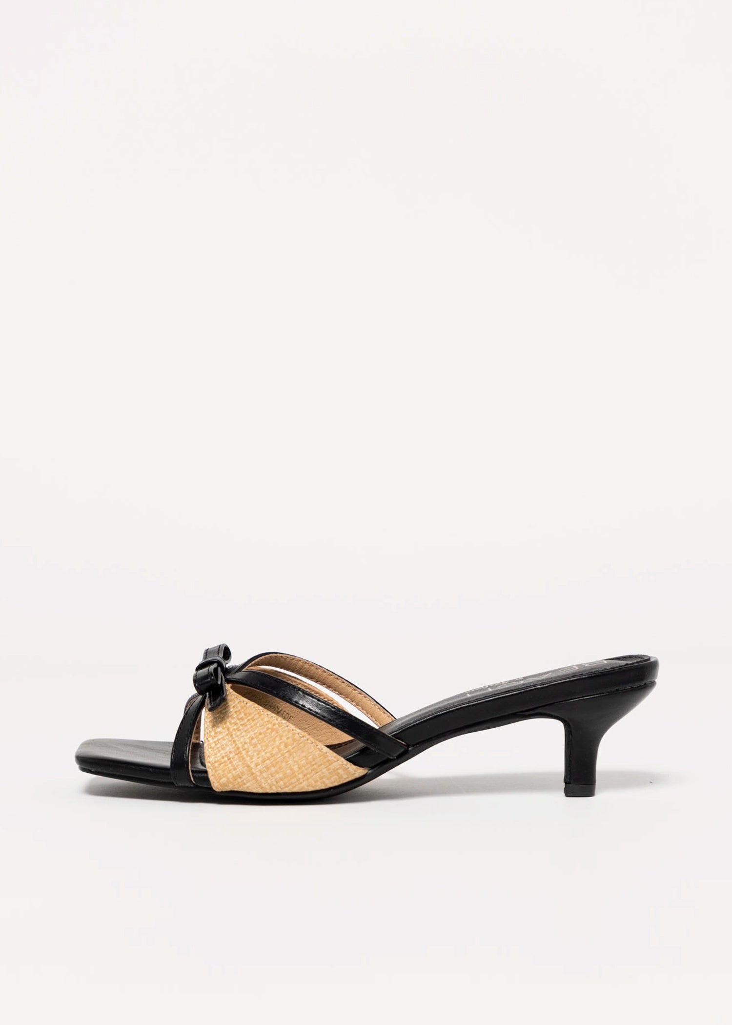 swatch_Black Vegan Leather coconuts porter kitten heel sandal