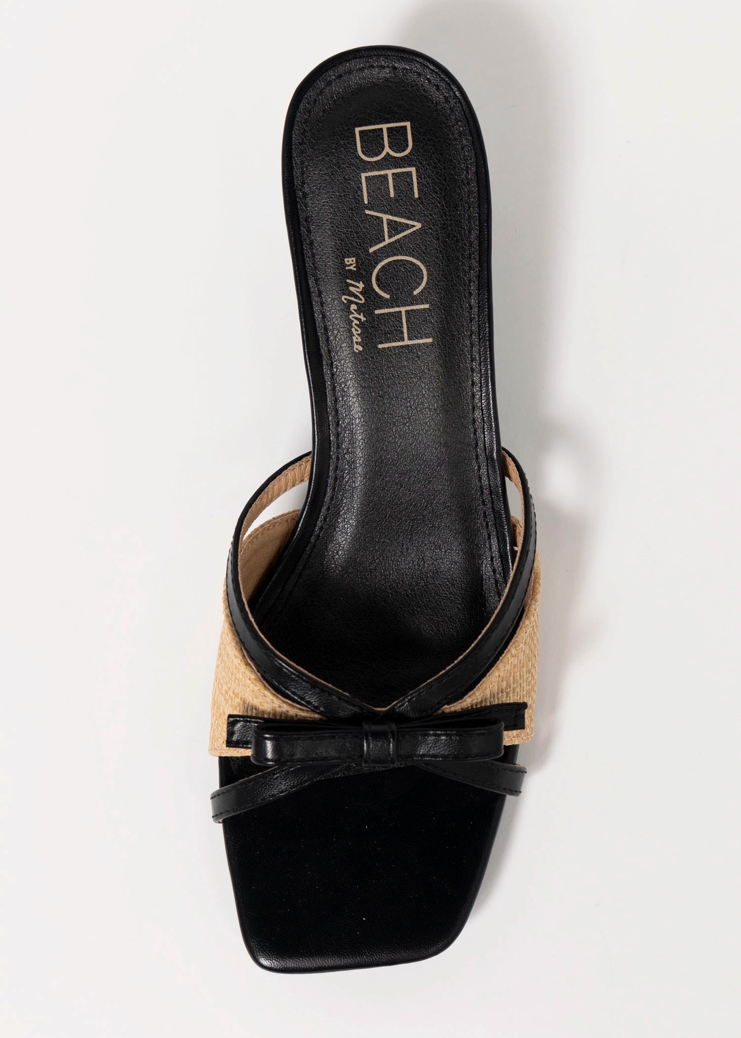 swatch_Black Vegan Leather coconuts porter kitten heel sandal