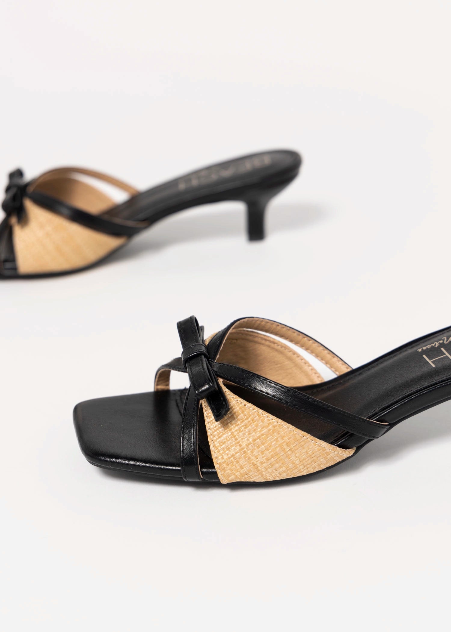 swatch_Black Vegan Leather coconuts porter kitten heel sandal