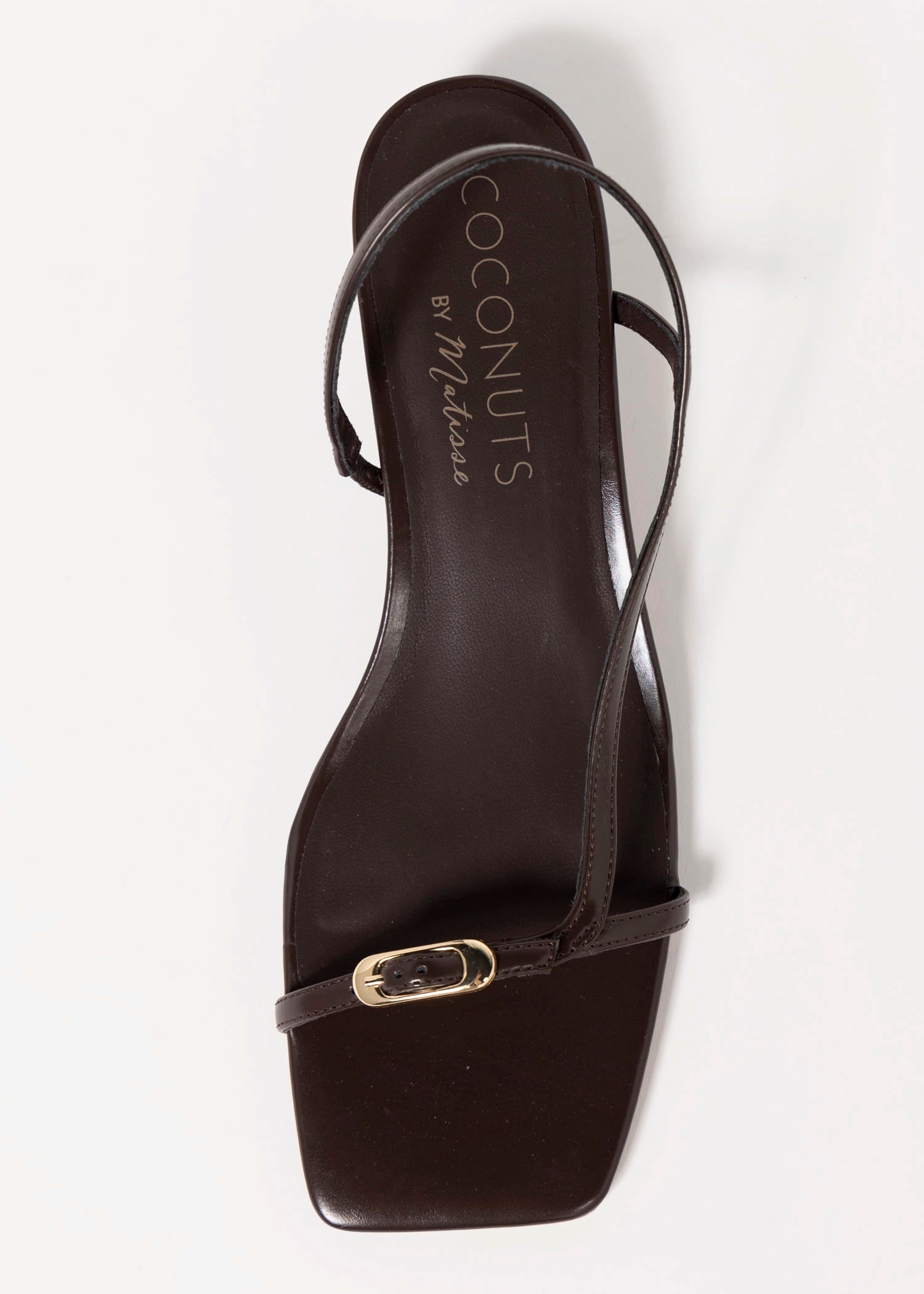 swatch_Chocolate Vegan Leather coconuts fernando kitten heel sandal