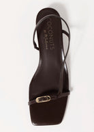 swatch_Chocolate Vegan Leather coconuts fernando kitten heel sandal