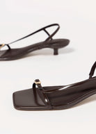 swatch_Chocolate Vegan Leather coconuts fernando kitten heel sandal