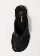 swatch_Black Leather coconuts mirage thong sandal