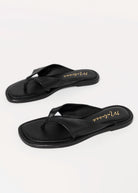 swatch_Black Leather coconuts mirage thong sandal