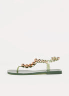swatch_Green/Gold jeffrey campbell plated jelly sandal