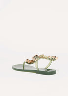 swatch_Green/Gold jeffrey campbell plated jelly sandal