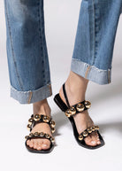 swatch_Black/Gold jeffrey campbell gumdrop jelly sandal