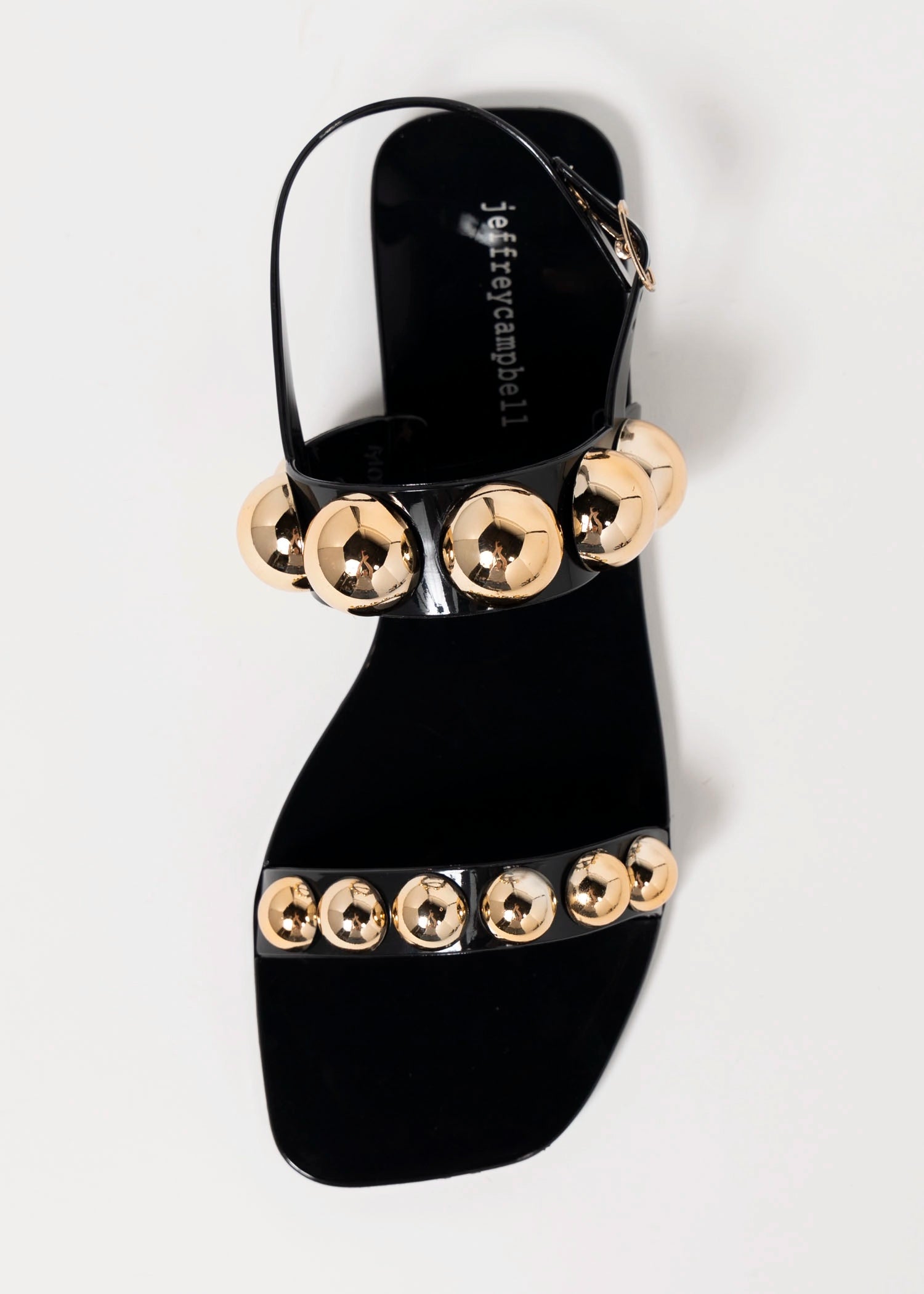 swatch_Black/Gold jeffrey campbell gumdrop jelly sandal
