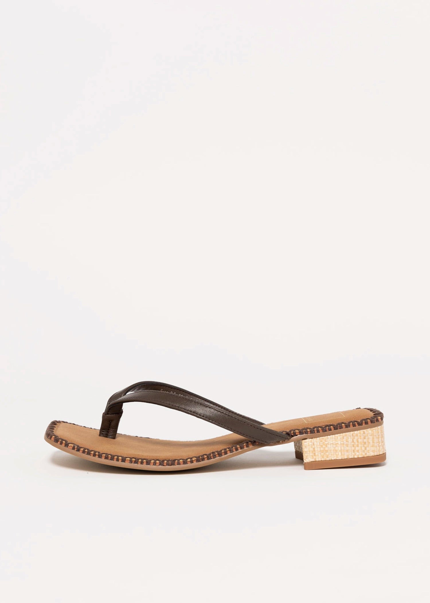 swatch-Dark Chocolate Leather dolce vita Barty thong sandal